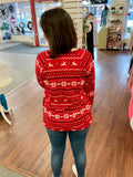 Marion Christmas Pattern Long Sleeve with Pockets