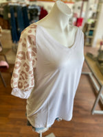 Agnes Leopard Sleeve Pattern Blouse
