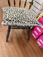 Mercy Fuzzy Leopard Square Pillow