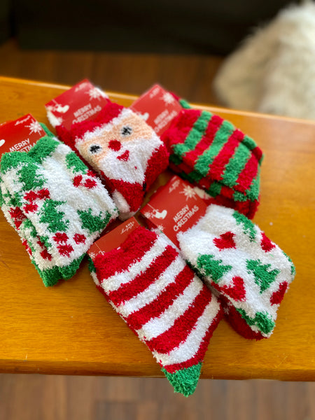 Rylan Fuzzy Christmas Socks