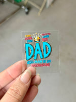 Dad Stickers for Motel Keychain