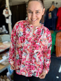Heidi Idyllic Floral Ruffle Blouse
