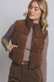 Vera Reversible Corduroy Puffer Vest
