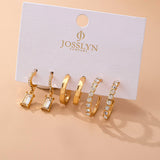 Saundra Crystal-Accented Gold Hoop Earring Set