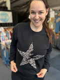 Wanda Leopard Star Lighting Bolt Crewneck Sweatshirt