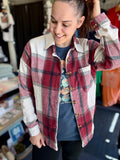 Catherine Button Plaid Shacket with Pockets