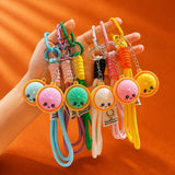 Assorted Cute Face Dumpling Wristlet Keychains