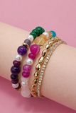 Alexis Multicolored Glass Bead Bracelet Set