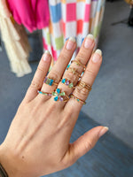 Jorge Stylish Geometric Alloy Rings