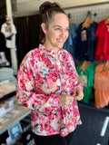 Heidi Idyllic Floral Ruffle Blouse