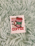 Coffee Christmas Stickers for Motel Keychain