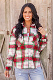 Joni Christmas Plaid Flannel Shacket