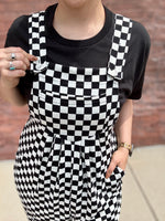 Courtney Checkered Wide Leg Jumpsuit w/ Pockets