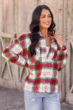Joni Christmas Plaid Flannel Shacket