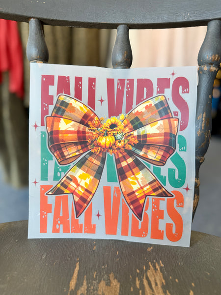 Fall Bow Transfer Designs