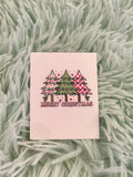 Pink Christmas Stickers for Motel Keychain