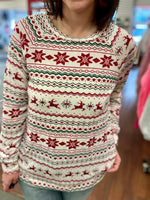 Marion Christmas Pattern Long Sleeve with Pockets