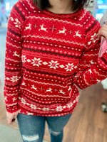 Marion Christmas Pattern Long Sleeve with Pockets