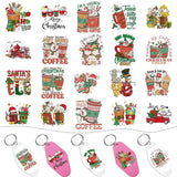 Coffee Christmas Stickers for Motel Keychain