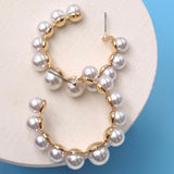 Safaa Pearl Hoop Earrings