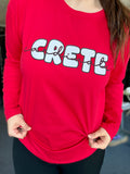 Abby Bubble Crete Cursive Cardinals Women’s Long Sleeve