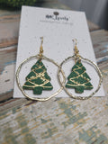 Rowena Gold Foiled Christmas Tree Dangles