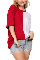 Lynette Game Day Split Color Top