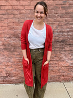 Rosanna Ribbed Long Cardigan