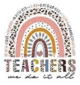 Retro Teacher Transfer Designs