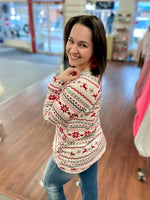 Marion Christmas Pattern Long Sleeve with Pockets