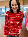 Marion Christmas Pattern Long Sleeve with Pockets