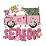 Pink Christmas Stickers for Motel Keychain