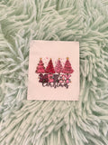 Pink Christmas Stickers for Motel Keychain