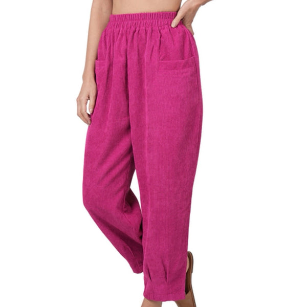 Cara Corduroy Front Pocket Pants