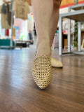 Monroe Raffia Woven Pointed-Toe Flats