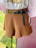 Mariah Scuba Pocket Shorts with Belt