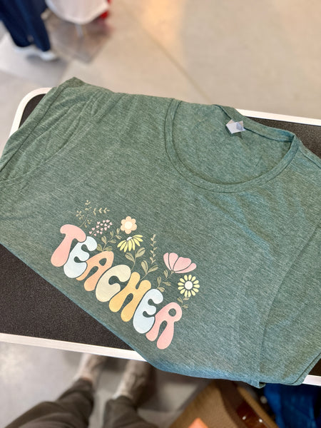 Retro Teacher Transfer Designs