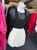 Myrna Elegant Textured High-Waist Shorts