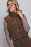 Vera Reversible Corduroy Puffer Vest