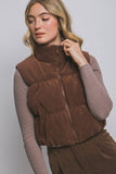 Vera Reversible Corduroy Puffer Vest