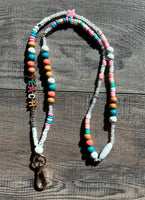 Beatrice Teach Colorful Beaded Lanyard with Breakaway Clasp