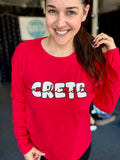 Abby Bubble Crete Cursive Cardinals Women’s Long Sleeve