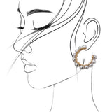 Safaa Pearl Hoop Earrings