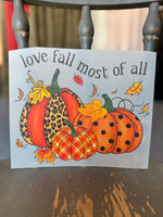 Fall Bow Transfer Designs