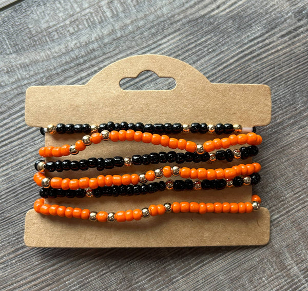 Amelie Game Day Seed Bead Friendship Bracelet Set