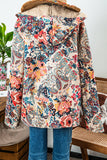 Roslyn Vintage Paisley Floral Sherpa Lined Hooded Jacket