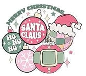 Pink Christmas Transfer Designs