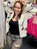 Elma Sequin Christmas Light Cardigan