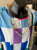 Rihanna Beaded Multi-Colored Three-Piece Necklace Set