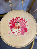 Pink Christmas Transfer Designs